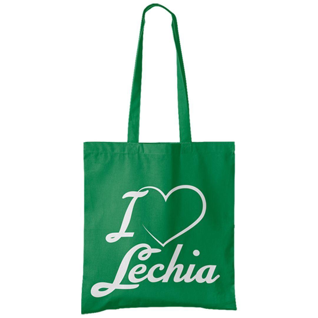 Torba bawełniana zielona “I love Lechia”