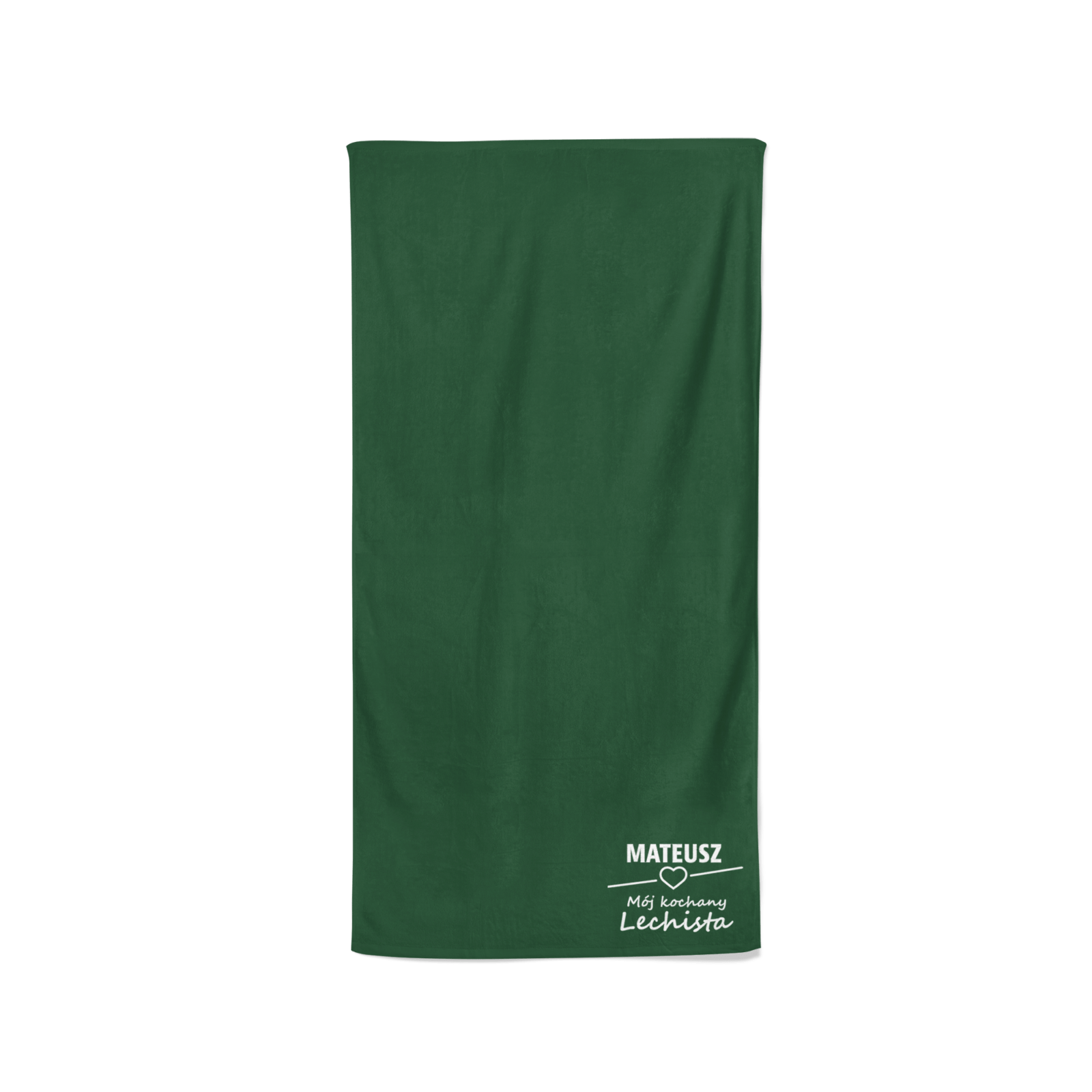 Ręcznik “Lechista” z Twoim imieniem 70×140 ciemna zieleń