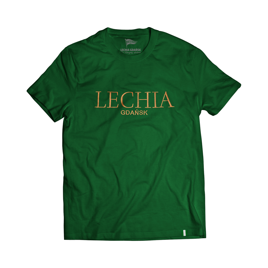 Koszulka męska z haftem Lechia zielona
